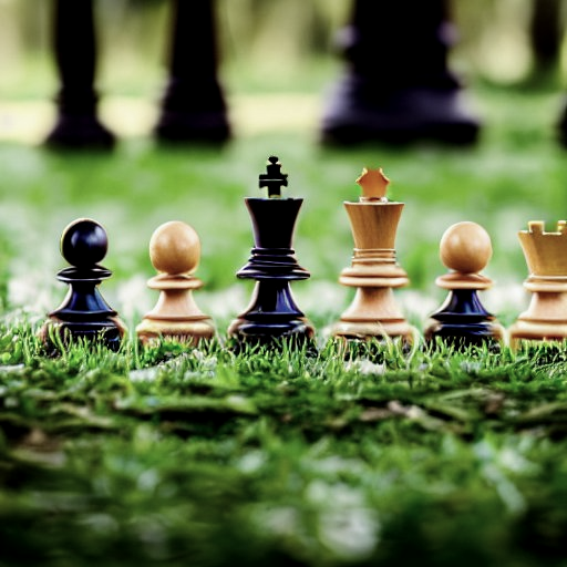 Chess pieces in the grass - content is King, but marketing is Queen